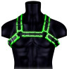Ouch! Glow Harnais phosphorescent Glow Buckle Noir